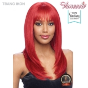 Vanessa Synthetic Hair Tops Slim Bang Swissilk Lace Front Wig - TBANG IKON